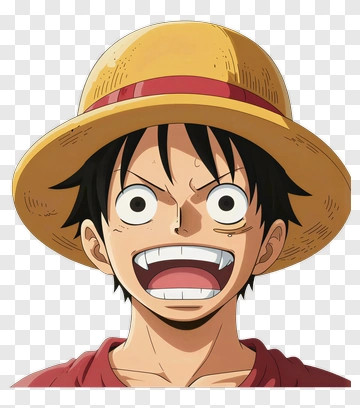 Excited Cartoon Character With Straw Hat PNG
