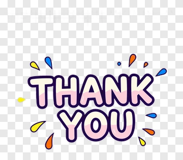 Thank You Graphic With Colorful Accents PNG
