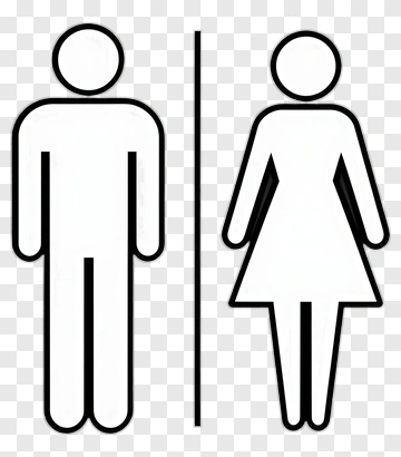 Gender Symbols For Restroom Sign PNG
