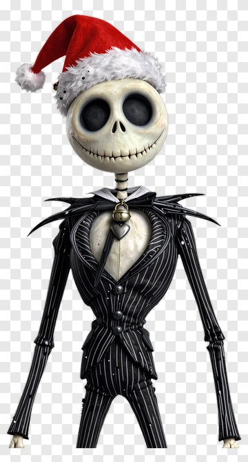 Skeleton Wearing A Santa Hat PNG