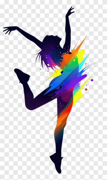 Colorful Dancer In Action PNG