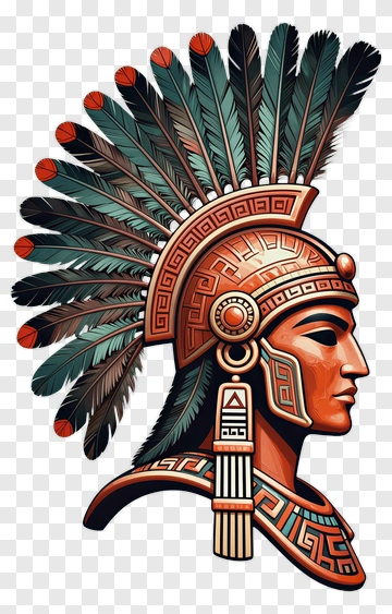 Warrior With Feathered Headdress PNG