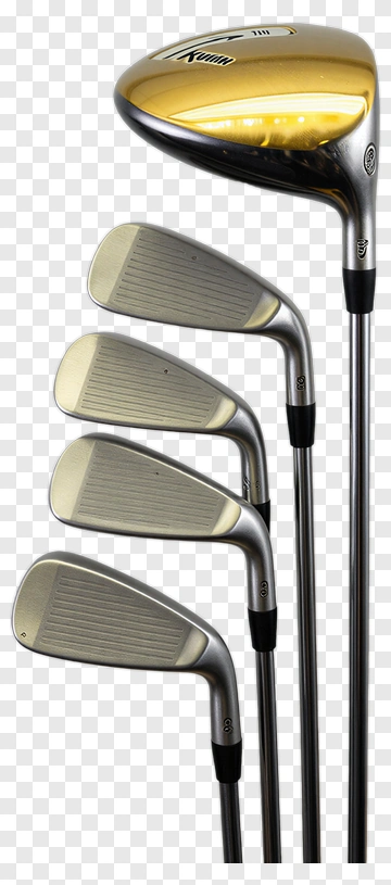 Golf Clubs Set With Driver And Irons PNG