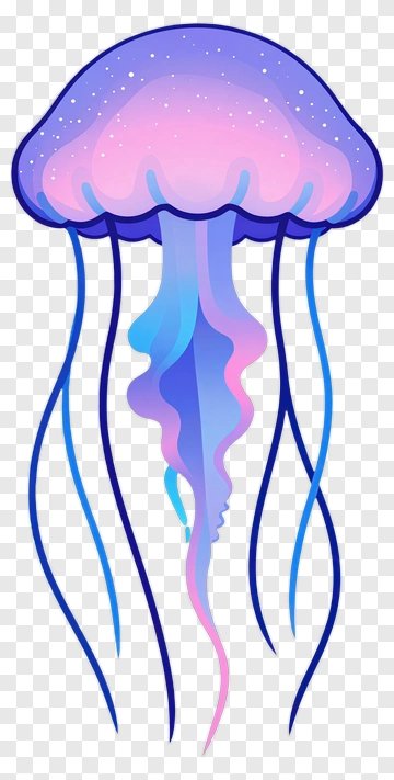 Colorful Jellyfish PNG