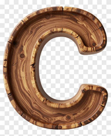 Wooden Letter C PNG