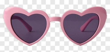 Heart-Shaped Pink Sunglasses PNG