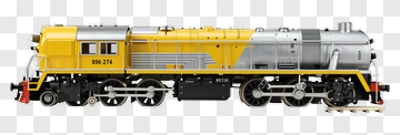 Yellow Model Train Engine PNG