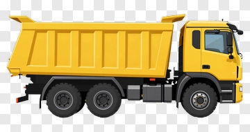 Yellow Dump Truck PNG