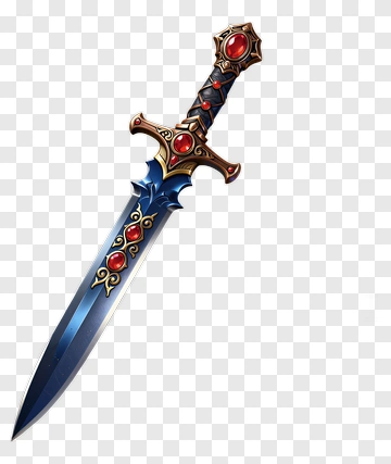 Fantasy Sword With Red Gems PNG