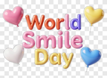 World Smile Day Balloons PNG