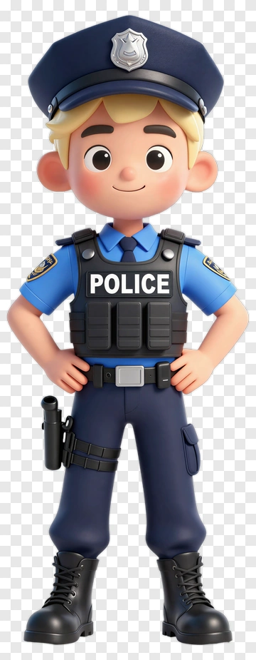 Cartoon Police Officer PNG