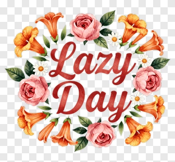Lazy Day Floral Design PNG