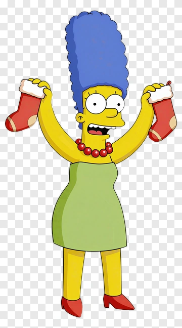 Cartoon Character Holding Christmas Stockings PNG