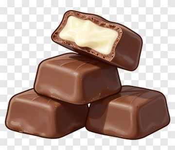 Chocolate Candy With Cream Filling PNG