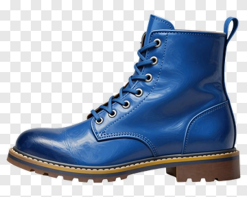 Blue Lace-Up Boot PNG