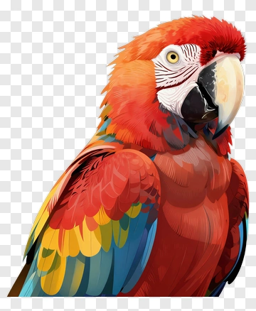 Colorful Parrot With Vibrant Feathers PNG