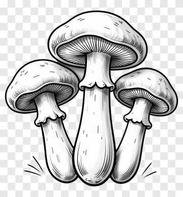 Three Mushrooms PNG
