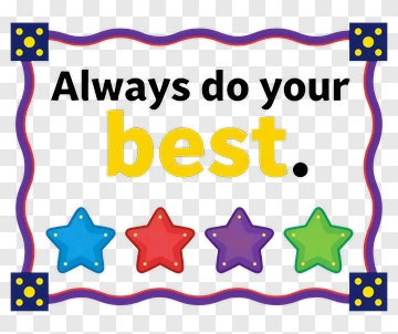 Always Do Your Best Motivational Poster PNG