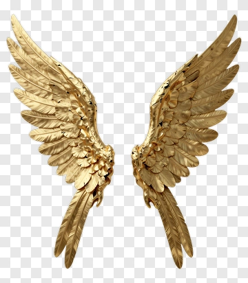Golden Angel Wings PNG