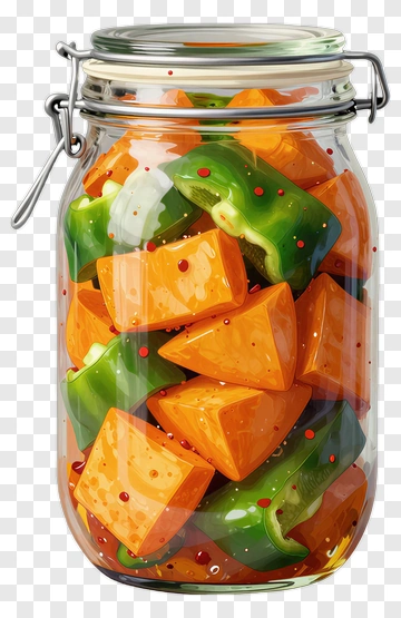 Jar Of Colorful Vegetables PNG