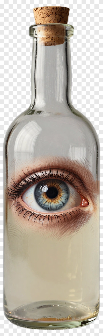 Bottle With An Eye Illustration PNG