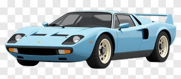 Light Blue Sports Car PNG
