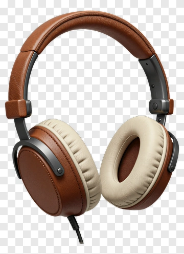 Brown Over-Ear Headphones PNG