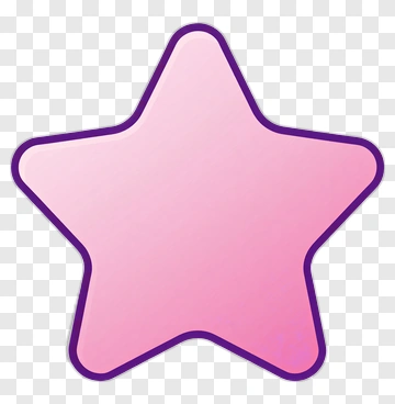 Pink Star Shape PNG