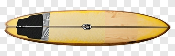 Surfboard With Yellow Design PNG
