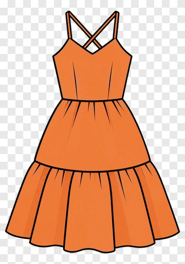 Orange Dress PNG