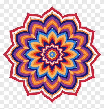 Colorful Mandala Design PNG