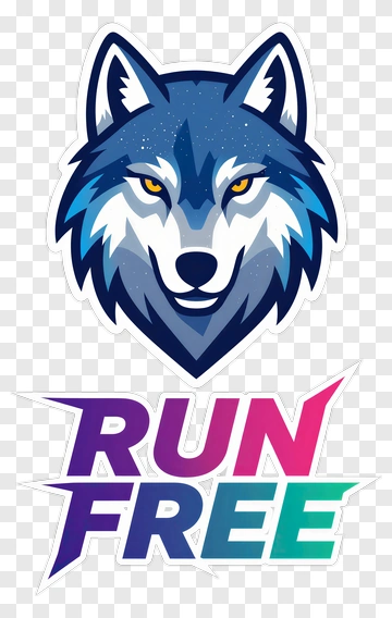 Wolf Head With Run Free Text PNG