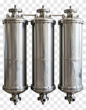 Industrial Stainless Steel Filter System PNG