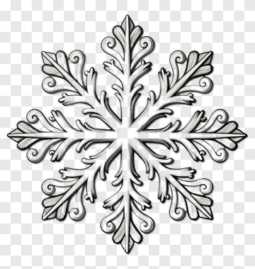 Decorative Snowflake With Intricate Design PNG