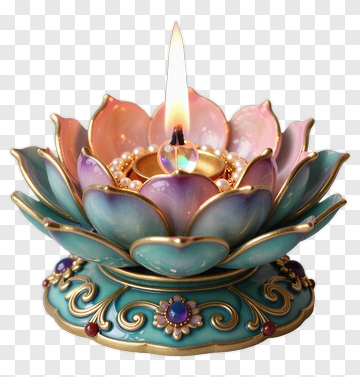 Lotus Flower Candle Holder PNG