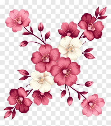 Floral Arrangement With Pink And White Flowers PNG