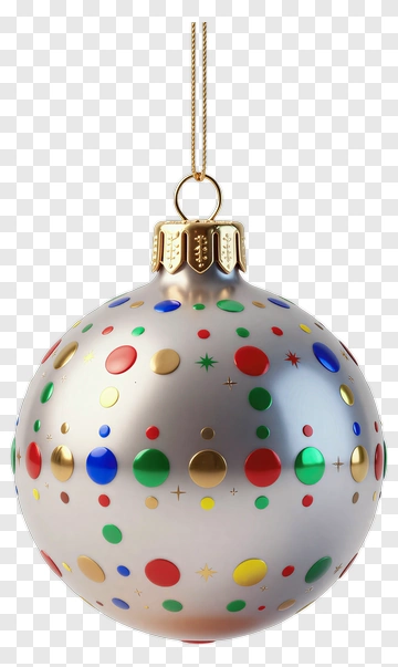 Colorful Christmas Ornament PNG