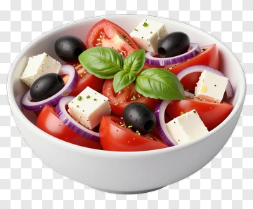 Fresh Salad With Tomatoes, Olives, And Feta Cheese PNG