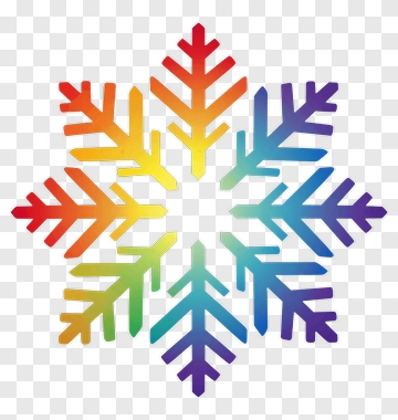 Colorful Snowflake Design PNG