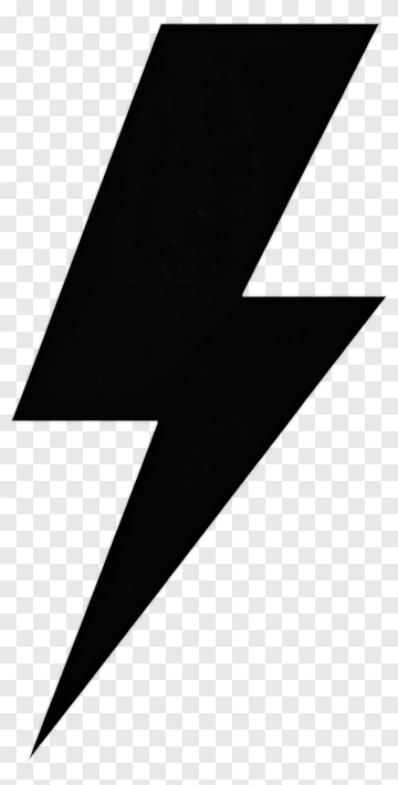 Black Lightning Bolt Icon PNG