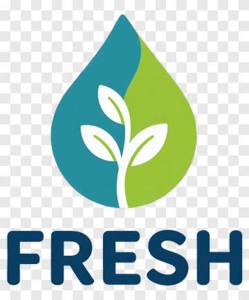 Fresh Water Drop With Green Leaves PNG