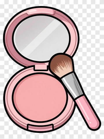 Makeup Compact With Brush PNG