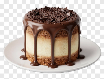 Chocolate Cake With Dripping Ganache PNG