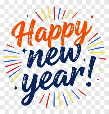 Happy New Year Celebration Design PNG
