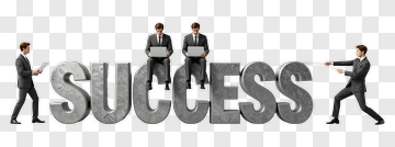 Business Team With Success Text PNG