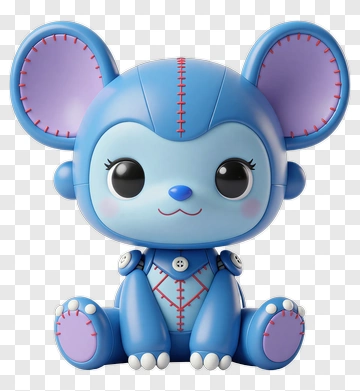 Cartoon Blue Mouse Toy PNG