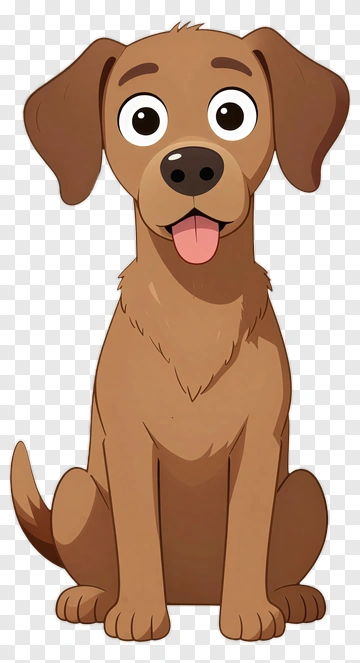 Cartoon Dog Sitting PNG