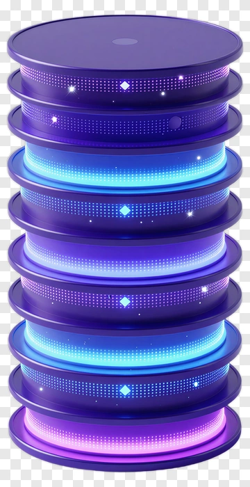 Stack Of Colorful Led Light Rings PNG