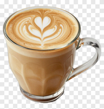 Coffee Cup With Latte Art PNG