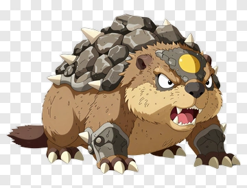 Cartoon Rock Hedgehog Character PNG